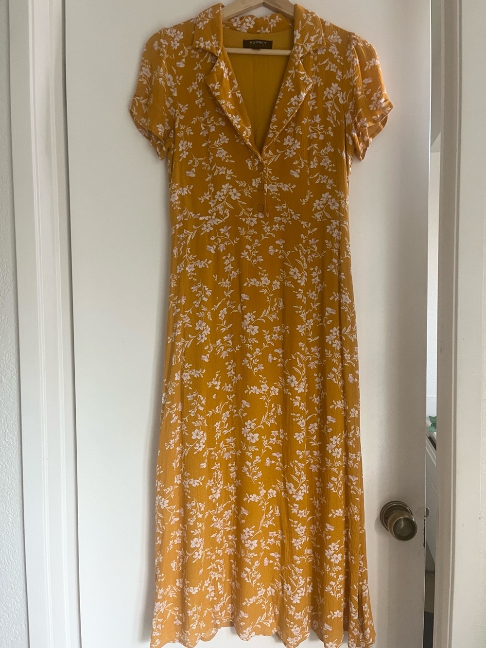 Audrey 3+1 Mustard Yellow Floral Maxi Dress
